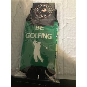 Irisgod I'd Rather Be Golfing Socks NWT